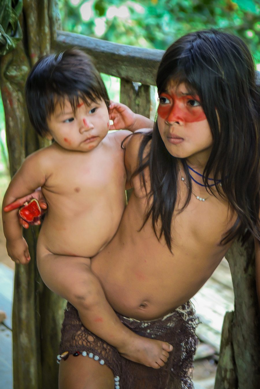 Amazon Huaorani Little Girl Henri Leduc Travel Landscape Outdoor Photography